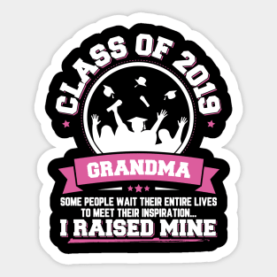 Proud Grandma Of A Class Of 2019 Graduate Sticker